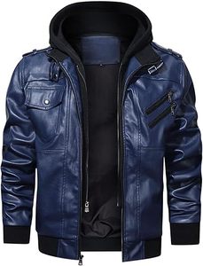 Chaqueta de motorista de cuero ajustada de alta calidad para hombre, cuello levantado, secado rápido, acabado elegante, bolsillo frontal, lona gruesa, Invierno - Product Image 5