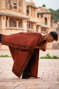 Naomi Kimono Robe élégante en coton imprimé de blocs, enveloppement Boho léger, couverture polyvalente pour les festivals de tous les jours - Product Image 4