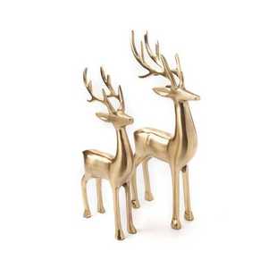 Estatuilla decorativa de Reno de latón macizo antiguo hecha a mano más vendida fabricante y exportador de India con alta calidad - Product Image 2