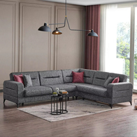 Set Sofa Sudut Lipat Modular Modern dengan Desain Nyaman untuk Ruang Tamu dan Ruang Kerja di Rumah