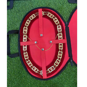 ปกคอเสื้อทรงอิฐประดับพลอยเทียมสามสีคอเสื้อปรับองศาและสร้อยคออัญมณีสีฟ้าเข้ม - Product Image 2