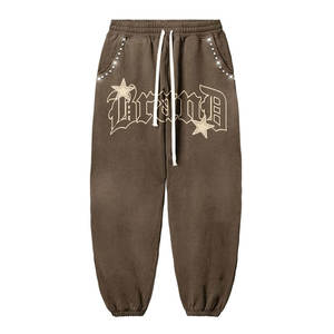 Conjunto de Sudadera con Capucha y Pantalones de Chándal con Diseño Moderno y Estampado Desgastado, Cómodo, de Tela de Algodón Afelpado, para Invierno - Product Image 6