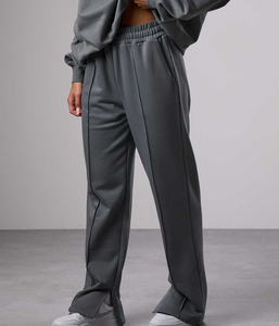 Joggers évasés taille haute pour femmes pantalons Streetwear personnalisés en molleton de coton 100% avec poche arrière pour dames 2026 - Product Image 6