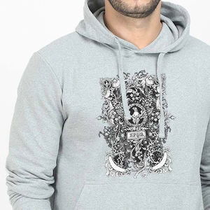 Sudadera con capucha estampada de algodón 100% al por mayor para hombre, diseño liso básico personalizado, estampado digital, patrón sólido, elementos básicos de invierno para adultos - Product Image 4