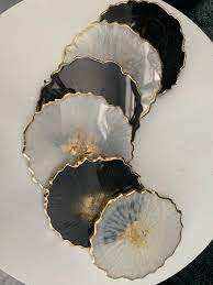 Posavasos Aislante Personalizado de Forma Natural, Grande, Multifuncional, Ecológico, Pintado a Mano, de Resina Epoxi - Product Image 5