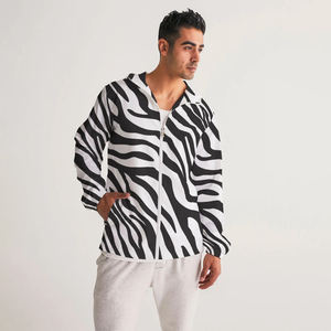 Chaquetas cortavientos para deportes al aire libre para hombre con logotipo personalizado OEM Chaqueta de tela estampada de talla grande Nueva condición larga - Product Image 1