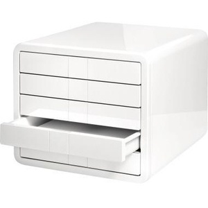 HAN I-Box 5-<b>Drawer</b> Desktop Organizer (DIN A4 & C4)-ABS <b>Plastic</b> White Housing & <b>Drawers</b> - Product Image 4