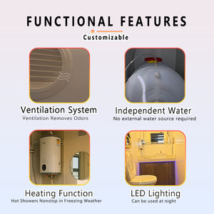 Bagno Mobile di Lusso Ecologico e Durevole in Acciaio, Trailer VIP per <span class=keywords><strong>Spiaggia</strong></span>, Matrimoni, Eventi all'Aperto - Product Image 2