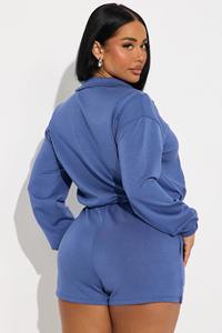 Wholesale 2025 Sweatsuit Sets <b>Women</b> Fashion Turtle Neck Long Sleeve Solid Color Casual <b>Top</b> Sweatshirt Shorts Set - Product Image 5