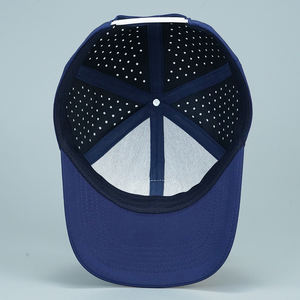 Casquettes Fournisseur Personnalisé 6 Panneaux Broderie Noire Perforée Découpe Laser Trou Percé Profil Bas Casquette de Baseball Casquette Imperméable - Product Image 4