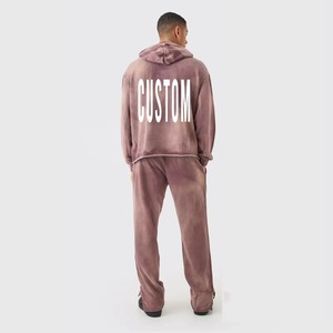 Nouveau design de sweat à capuche haut de gamme unisexe sweat à capuche surdimensionné lourd vintage à capuche délavé à l'acide étiquette personnalisée sweat à capuche tricoté - Product Image 3