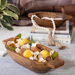 Elegant Design Natural Mango Wood <b>Large</b> Dough <b>Bowl</b> Custom Design <b>Wooden</b> Dough <b>Bowl</b> with Handles Tabletop Dining Table Decor Use - Product Image 5