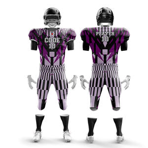 Uniformes de fútbol americano de talla grande Unisex con logotipo personalizado, uniformes de manga corta transpirables antibacterianos de secado rápido, número de nombre - Product Image 4