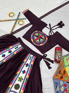 Lehenga choli ฝ้ายบริสุทธิ์พิเศษพิเศษ6เมตรผ้าคอตตอน - Product Image 6