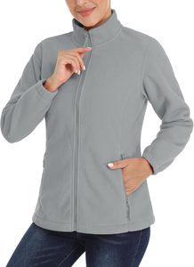 Chaqueta de lana ligera de talla grande para mujer para invierno, senderismo, cierre de cremallera, bolsillos, transpirable, cálido, relleno de algodón, patrón estampado - Product Image 2