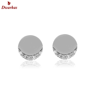 Pendientes de tuerca de piedras preciosas de circón blanco de nuevo diseño de Plata de Ley 925 para mujer, joyería fina para boda y fiesta, aniversario, incrustaciones - Product Image 2