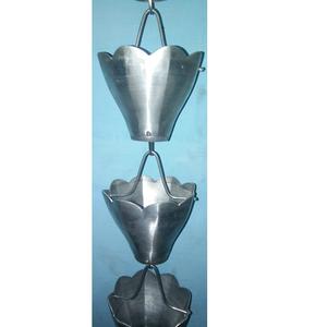 Chaîne de pluie ronde en fer de style américain, nouveau design, avec plusieurs coupelles, pour la décoration de la maison et du jardin - Product Image 6