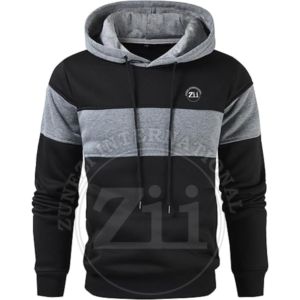 Sweats à capuche d'hiver bicolores toutes couleurs de haute qualité pour hommes en polaire 100% coton pull léger et confortable - Product Image 1