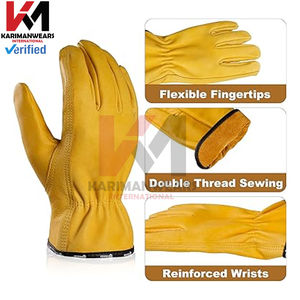 Guantes de Trabajo de Piel de Vaca, Ligeros, Ecológicos, con Protección para las Palmas, al Por Mayor - Product Image 2