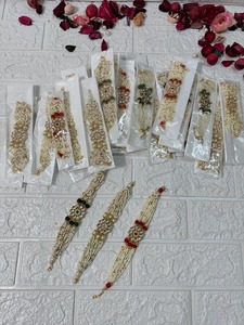 <b>Beads</b> and Kundan Bracelets Wedding Favors Women's Mehndi Sangeet Party Gifts Baraat Swagat Gifts Bridesmaid Favors - Product Image 6