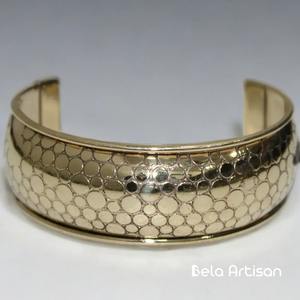 Brazalete de Latón, Brazalete Étnico de Latón, Brazalete Dorado para Hombre, Brazalete de Latón Ajustable, Brazalete de Metal Bohemio, Brazalete Tribal - Product Image 6