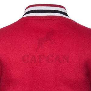 OEM de alta calidad de satén de fútbol Letterman chaquetas para los hombres de cuello alto personalizado con cinta de lana Material - Product Image 4