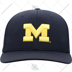 Tùy Chỉnh Bán Buôn Nhu Cầu Cao Người Đàn Ông Của Hải Quân Đại Học Của Michigan Wolverines Chất Lượng Tốt Nhất Phản Xạ Logo Flex Hat - Product Image 2