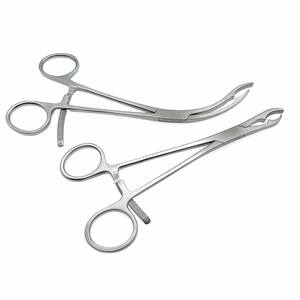 Abrazadera quirúrgica ortopédica de acero inoxidable, fórceps de sujeción para tobillo, instrumentos quirúrgicos rectos/curvos, certificado CE - Product Image 1