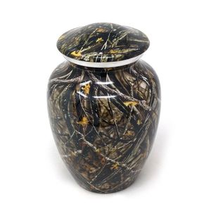 Blue <b>Fire</b> Tear Drop Brass Adult Cremation memorial Urns Funeral Urns for Human remains ashes memorial piece - Product Image 2