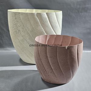 High Grade <b>Black</b> Textured Metal <b>Vase</b> with Wide Base and Flared Neck for Elegant Home and Office Interior Decoration - Product Image 6