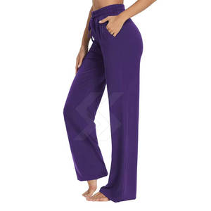 Pantalons de survêtement évasés pour femmes de couleur unie de marque privée pantalons de survêtement évasés respirants pour femmes de conception unique - Product Image 4
