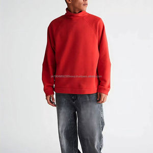 Sudadera de cuello falso de algodón 100% personalizada para hombre, Sudadera de cuello alto de gran tamaño con estampado teñido liso, esencial para la temporada de invierno - Product Image 2