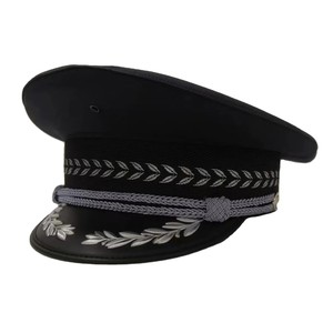 Insignias Diseños formales Bordado o impreso Insignia Alta calidad Negro Azul Verde Color Personalizado Ceremonial oficer Cap - Product Image 1