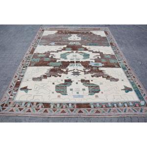 Tapis turc surdimensionné 9,1 x 12,6 pieds, tapis oriental vintage brun - Product Image 1