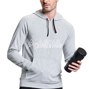 เสื้อมีฮู้ดสีทึบสำหรับผู้ชายใส่ไปยิมฟิตเนสเสื้อมีฮู้ดแฟชั่นทรงสลิมฟิต - Product Image 1