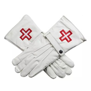 Diseña tus propios guantes de algodón blancos personalizados con diseño masónico, guantes de algodón suave blancos para la regalia masónica, guantes de algodón suave para Past Master - Product Image 5