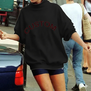 เสื้อพูลโอเวอร์โอเวอร์ไซส์ แขนยาว ปักลาย สตรีทแวร์ ผ้าฟลีซ ระบายอากาศ คอกลม ผ้าฝ้าย สไตล์ลำลอง สำหรับฤดูหนาว พิมพ์โลโก้ตามสั่ง - Product Image 5