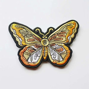 ผ้าปักโลโก้3D แผ่นปะติดรูปผีเสื้อแบบรีดติดลายดอกไม้แผ่นเปล่าแบบสั่งทำ - Product Image 1