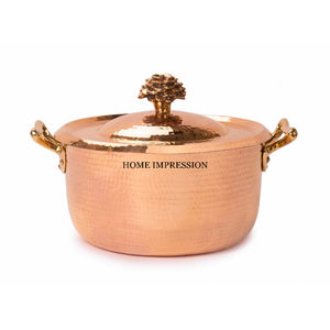 Cacerola de olla caliente para servir comida de restaurante con olla caliente de cobre, contenedor de calentamiento y almacenamiento de alimentos y plato para suministros para servir - Product Image 4