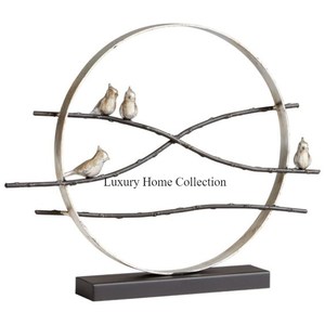 Escultura Decorativa de Metal Más Vendida con Base de Mármol, Objeto Fundido en Aluminio, Color Dorado, Estatua Hecha a Mano, Suministros de la India - Product Image 3