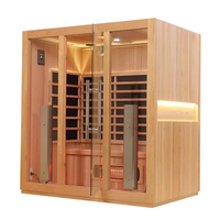Desain Modern inframerah spektrum penuh medis rendah EMF merah terapi kesehatan uap basah kering 3 orang dalam ruangan ruang Sauna inframerah