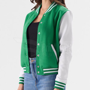Personalice su propio diseño En stock Chaqueta de Letterman para mujer Chaqueta de Letterman a prueba de viento para mujer - Product Image 3
