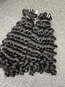 Venta al por mayor VQ Hair Vietnamita 100% Raw Natural Curly Big Curl Extensiones de cabello humano de alta calidad en todos los tamaños y colores - Product Image 3