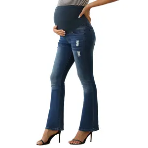 <span class=keywords><strong>Jean</strong></span> de grossesse taille haute pour <span class=keywords><strong>femme</strong></span> <span class=keywords><strong>enceinte</strong></span>, pantalon en Denim rayé, vente en gros - Product Image 1