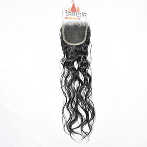 Cheveux humains indiens 4*4 HD non traités, couleur naturelle noire, avec machine de closure et double trame, vente en gros - Product Image 1
