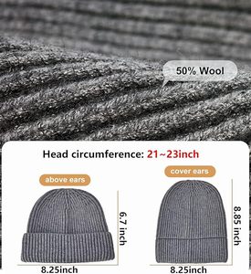 Gorro de invierno de punto holgado moderno, gorro de lana suave y elástico, diseño de moda unisex perfecto para la comodidad y el uso diario - Product Image 6