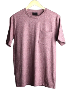 T-shirt en jersey de coton rayé pour homme, coupe classique, col rond, épaules tombantes, manches courtes, avec poche, idéal pour le confort quotidien - Product Image 3