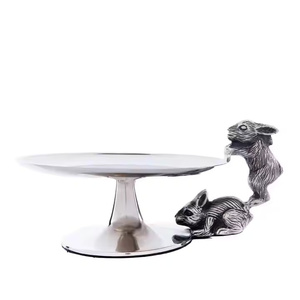 Restaurant Miroir Polonais En Aluminium Gâteau Stand En Métal Plateau De Service pour La Fête De Mariage Gâteau Affichage Service Décoration De Fête De Mariage - Product Image 1