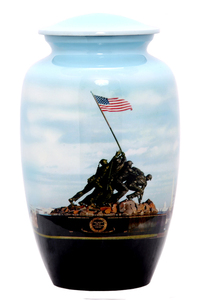 Urna moderna de estilo americano para adultos, imagen brillante, urna funeraria de cremación de Metal alternativa para cenizas humanas - Product Image 6