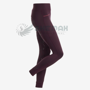 Medias de equitación Ecuestre para damas de cintura alta estiramiento Flexible que absorbe la humedad tela ligera con agarre de asiento completo para la venta - Product Image 4